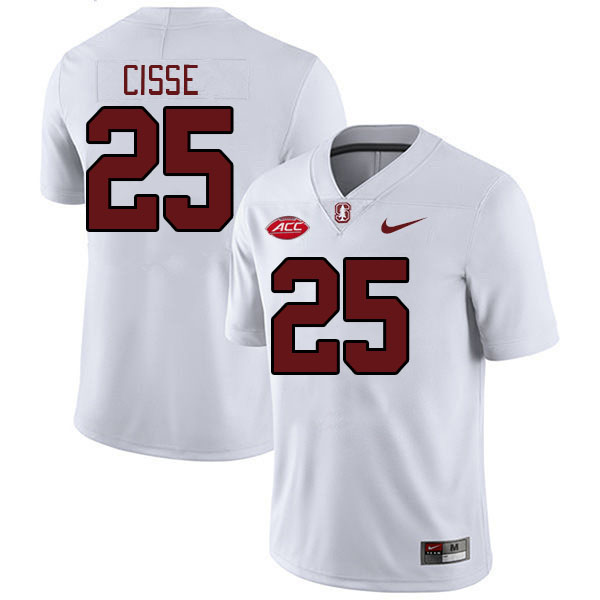 Men #25 Ismael Cisse Stanford Cardinal 2024 ACC Conference College Football Jerseys Stitched-White